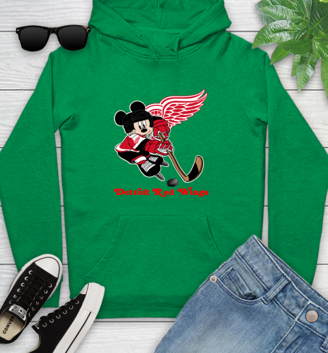 NHL Detroit Red Wings Mickey Mouse Disney Hockey T Shirt Youth Hoodie 7