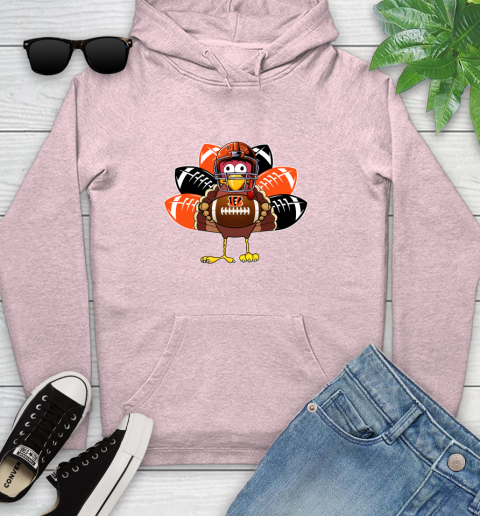Cincinnati Bengals Turkey Thanksgiving Day Youth Hoodie 10