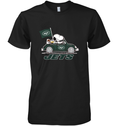 Snoopy And Woodstock Ride The New York Jets Car NFL Premium Men's T-Shirt