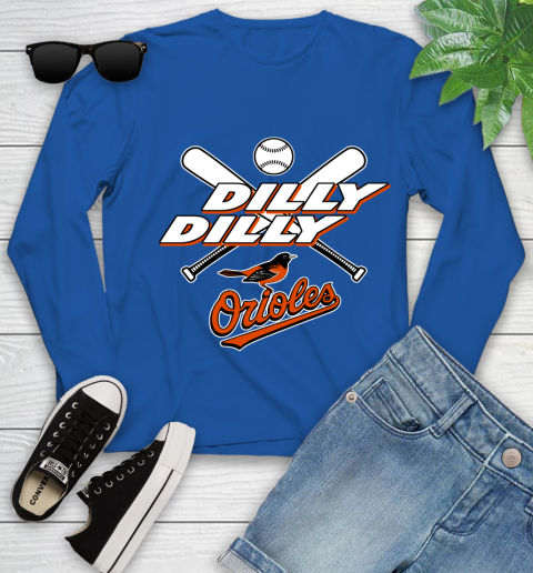 MLB Baltimore Orioles Dilly Dilly Baseball Sports Youth Long Sleeve 9