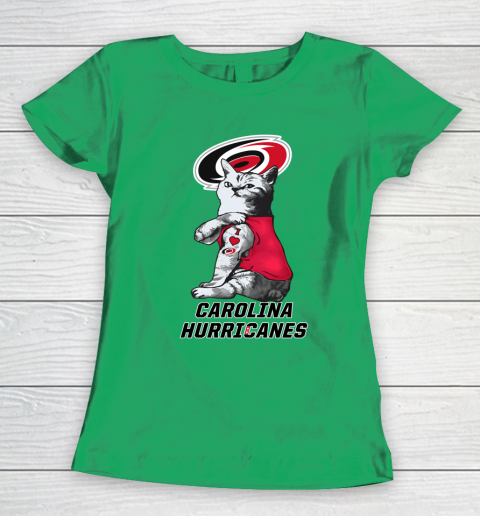 NHL My Cat Loves Carolina Hurricanes Hockey Women's T-Shirt 5