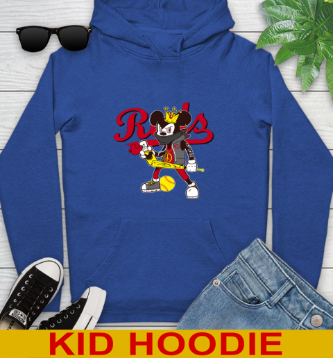 Cincinnati Reds MLB Baseball Mickey Peace Sign Sports Youth Hoodie 10