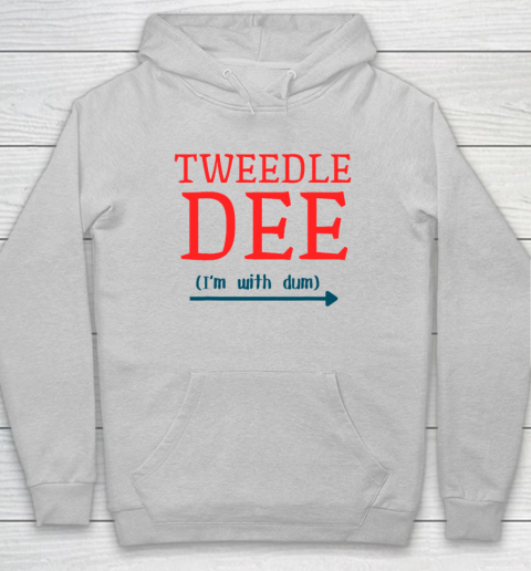 Tweedle Dee I'm With Dum Couple And Friends Funny Lazy Costume Hoodie 4