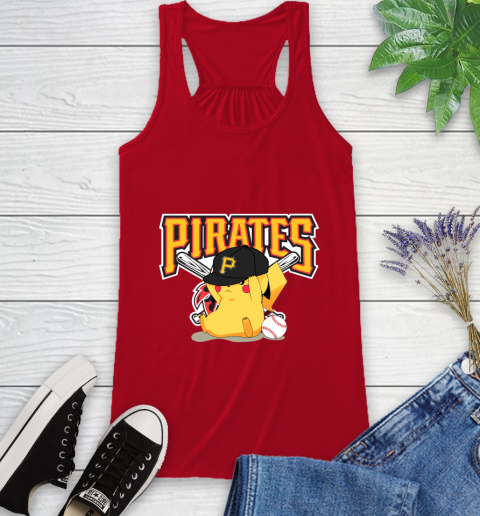 MLB Pikachu Baseball Sports Pittsburgh Pirates Racerback Tank 6