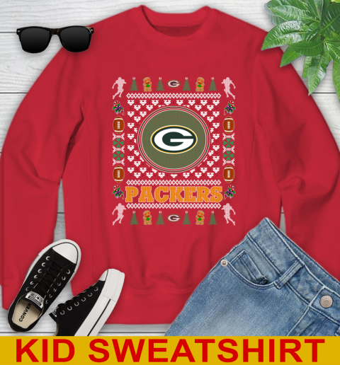 Green Bay Packers Merry Christmas NFL Football Loyal Fan Youth Sweatshirt 7