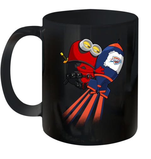 NBA Basketball Oklahoma City Thunder Deadpool Minion Marvel Shirt Ceramic Mug 11oz