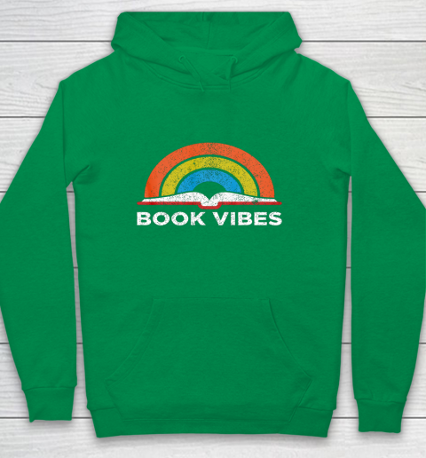 Reading Rainbow t shirt Vintage Retro Book Vibes Rainbow Gift for Reading Lovers Youth Hoodie 4