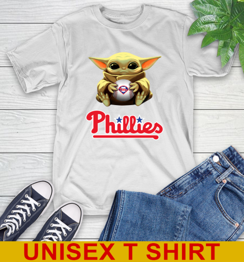 MLB Baseball Philadelphia Phillies Star Wars Baby Yoda Shirt