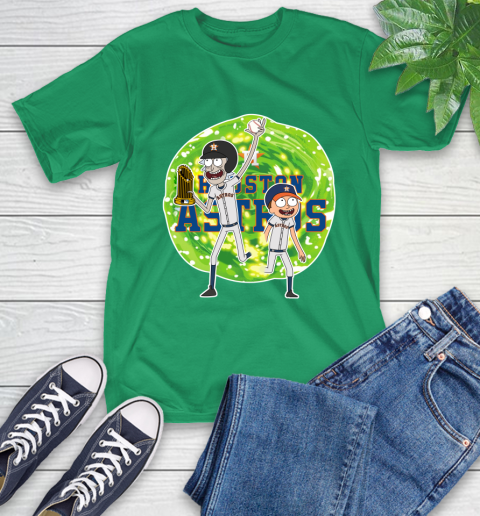 MLB Houston Astros Rick And Morty Commissioner's Trophy Baseball Sports T-Shirt 7