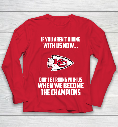 NFL Kansas City Chiefs Football We Become The Champions Youth Long Sleeve 8