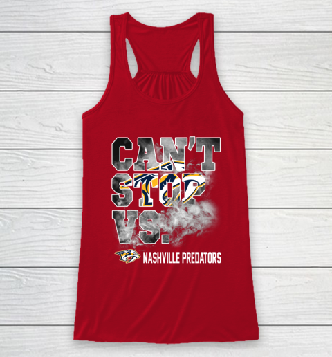 NHL Nashville Predators Hockey Can't Stop Vs Racerback Tank 4