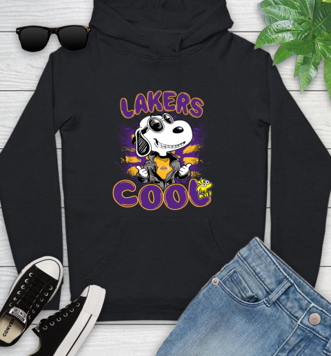 NBA Basketball Los Angeles Lakers Cool Snoopy Shirt Youth Hoodie