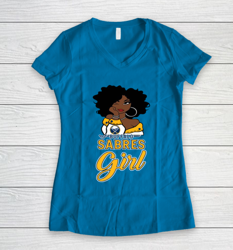 Buffalo Sabres Girl NHL Women's V-Neck T-Shirt 7