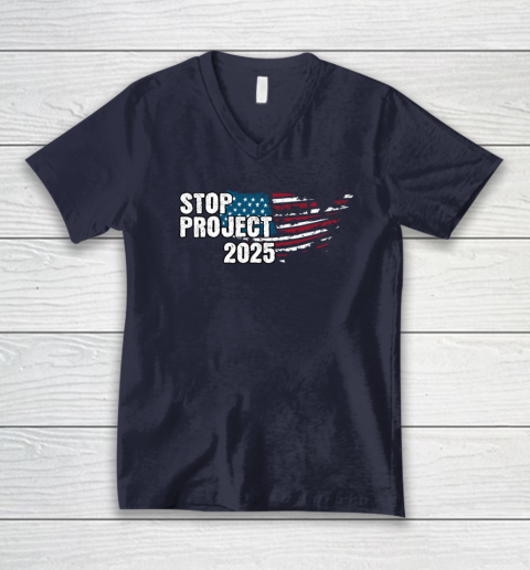 Stop Project 2025 Anti Trump V-Neck T-Shirt 2