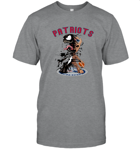 NFL New England Patriots Football Venom Groot Guardians Of The Galaxy ms7JMp0qwFk classic t shirt 2 95 151514 front sport grey