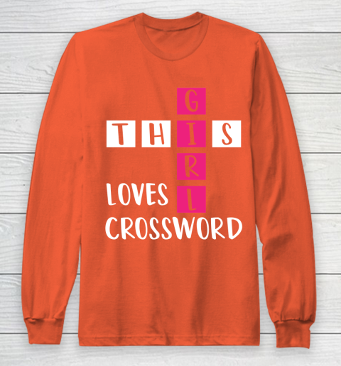 Funny Crossword Clue Girl For Puzzle Lovers Long Sleeve T ...