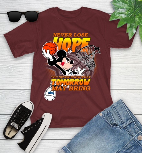 Orlando Magic NBA Basketball Mickey Disney Never Lose Hope Youth T-Shirt 14
