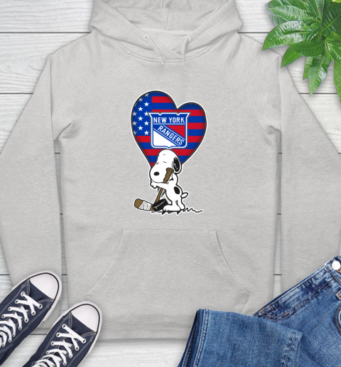 New York Rangers NHL Hockey The Peanuts Movie Adorable Snoopy Hoodie