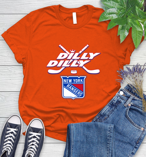 NHL New York Rangers Dilly Dilly Hockey Sports Women's T-Shirt 4