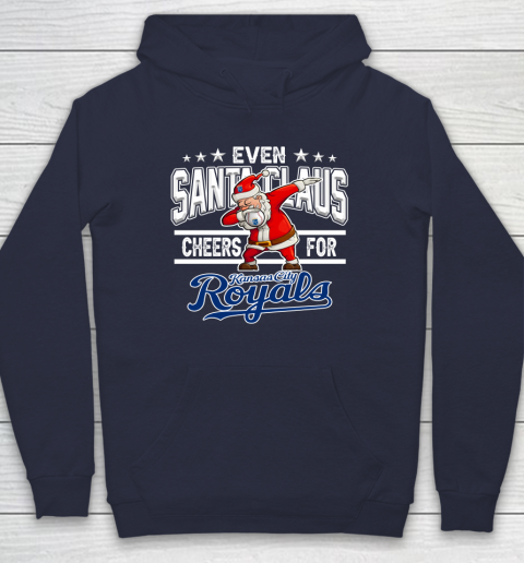 Kansas City Royals Even Santa Claus Cheers For Christmas MLB Hoodie 2