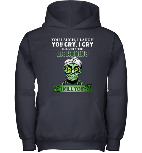 NHL Talk Shit About Tampa Bay Lightning I Kill You Achmed The Dead Terrorist Jeffrey Dunham Hockey LNxOP38y3T1 youth hoodie 43 95 151514 front navy