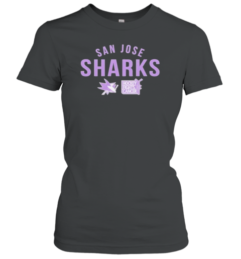 San Jose Sharks Richmond Resilient Hockey Fights Cancer Women's T-Shirt