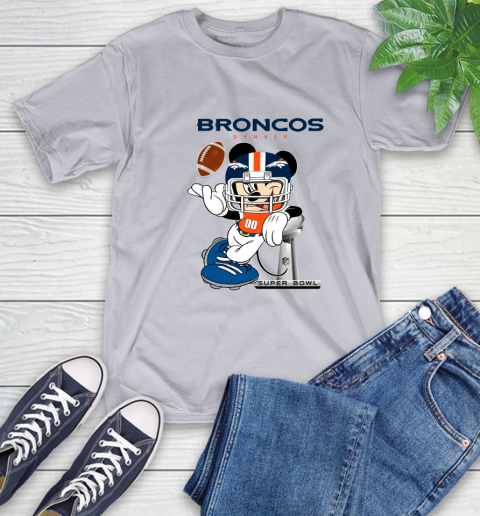 NFL Denver Broncos Mickey Mouse Disney Super Bowl Football T Shirt T-Shirt 6