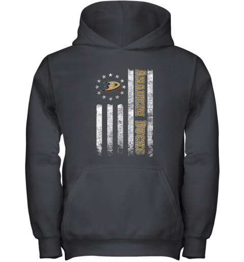 NHL American Flag Hockey Sports Anaheim Ducks Youth Hoodie