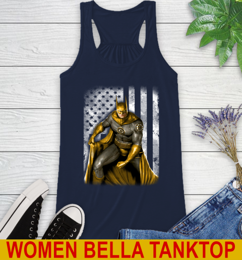 Boston Bruins NHL Hockey Batman DC American Flag Shirt Racerback Tank 9