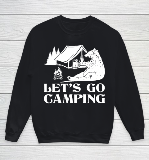 Let's go Camping Bear Youth Sweatshirt