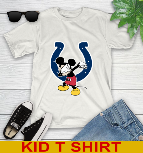 Indianapolis Colts NFL Football Dabbing Mickey Disney Sports Youth T-Shirt
