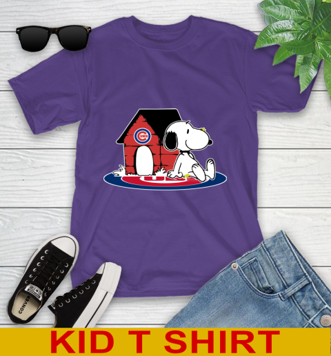MLB Baseball Chicago Cubs Snoopy The Peanuts Movie Shirt Youth T-Shirt 4