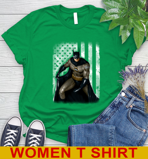 San Antonio Spurs NBA Basketball Batman DC American Flag Shirt Women's T-Shirt 7