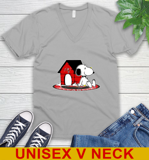 NFL Football Tampa Bay Buccaneers Snoopy The Peanuts Movie Shirt V-Neck T-Shirt 4