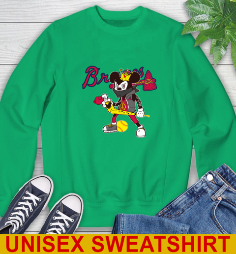 Atlanta Braves MLB Baseball Mickey Peace Sign Sports Sweatshirt 6