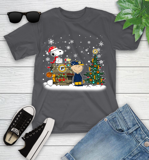 Indiana Pacers NBA Basketball Christmas The Peanuts Movie Snoopy Championship Youth T-Shirt 6