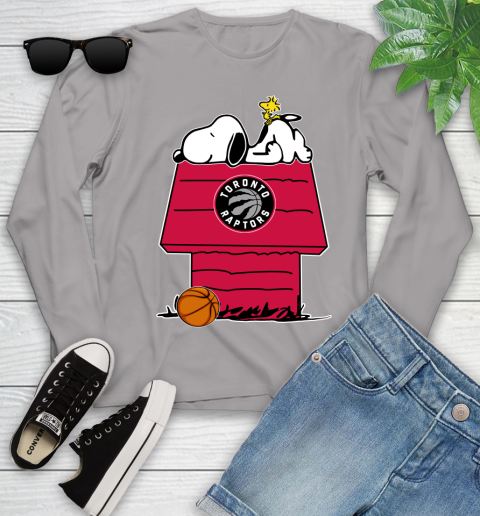 Toronto Raptors NBA Basketball Snoopy Woodstock The Peanuts Movie Youth Long Sleeve 5