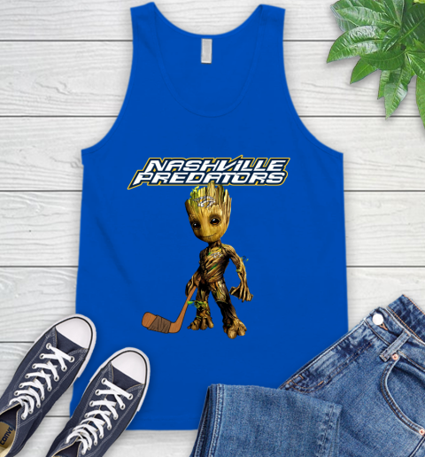 Nashville Predators NHL Hockey Groot Marvel Guardians Of The Galaxy Tank Top 5