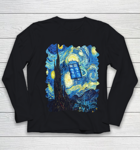 Doctor Who Shirt Starry Night Youth Long Sleeve