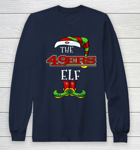 San Francisco 49ers Christmas ELF Funny NFL Long Sleeve T-Shirt 2