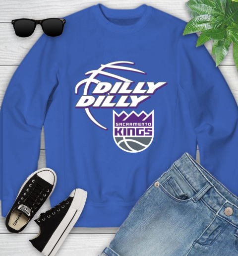 NBA Sacramento Kings Dilly Dilly Basketball Sports Youth Sweatshirt 8