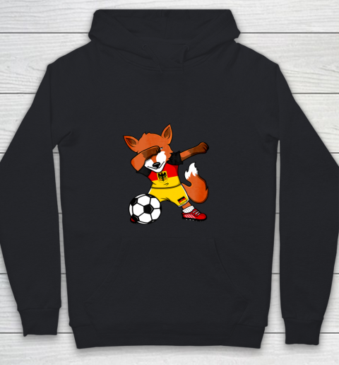 Dabbing Fox Germany Soccer Fans Jersey German Football Lover Youth Hoodie