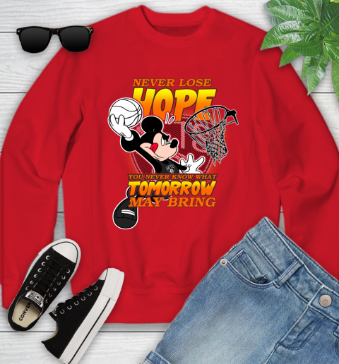 Brooklyn Nets NBA Basketball Mickey Disney Never Lose Hope Youth Sweatshirt 8