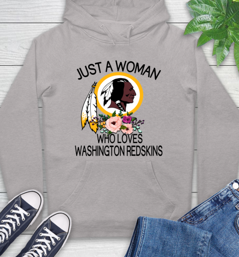 NFL Just A Woman Who Loves Washington Redskins Football Sports Hoodie 10