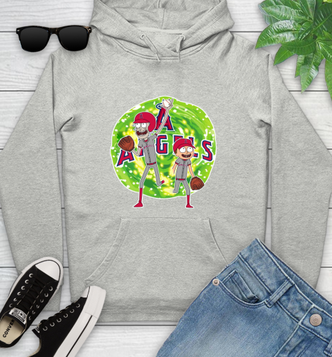 MLB Los Angeles Angels Rick And Morty Baseball Sports Youth Hoodie