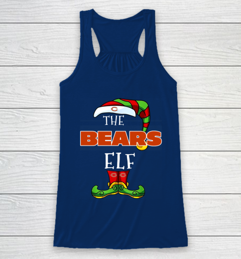 Chicago Bears Christmas ELF Funny NFL Racerback Tank 6