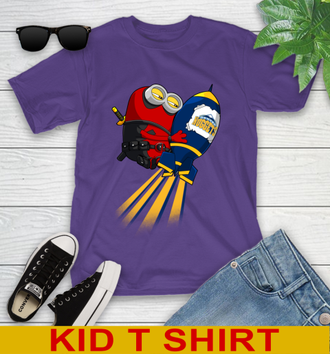 NBA Basketball Denver Nuggets Deadpool Minion Marvel Shirt Youth T-Shirt 3