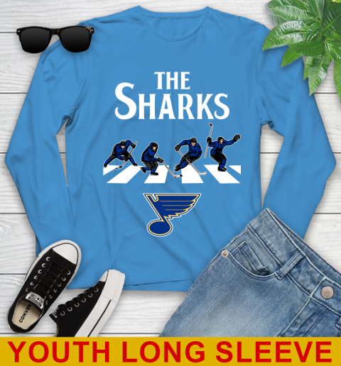 NHL Hockey St.Louis Blues The Beatles Rock Band Shirt Youth Long Sleeve 8