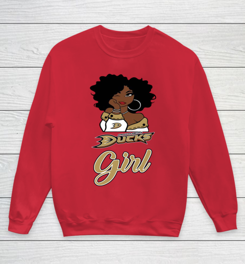 Anaheim Ducks Girl NHL Youth Sweatshirt 9