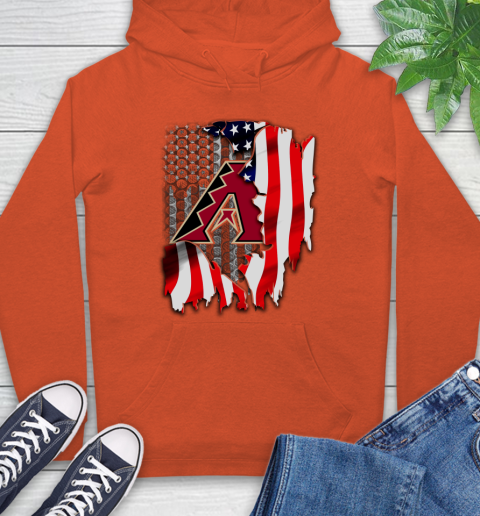 Arizona Diamondbacks MLB Baseball American Flag Hoodie 4